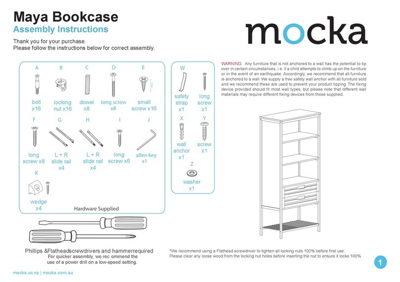 Mocka Maya Bookcase User manual