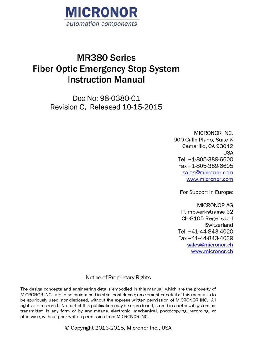 Micronor MR380 Series instruction manual Micronor MR380 Series instruction manual