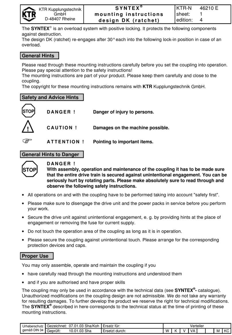 KTR SYNTEX Mounting instructions