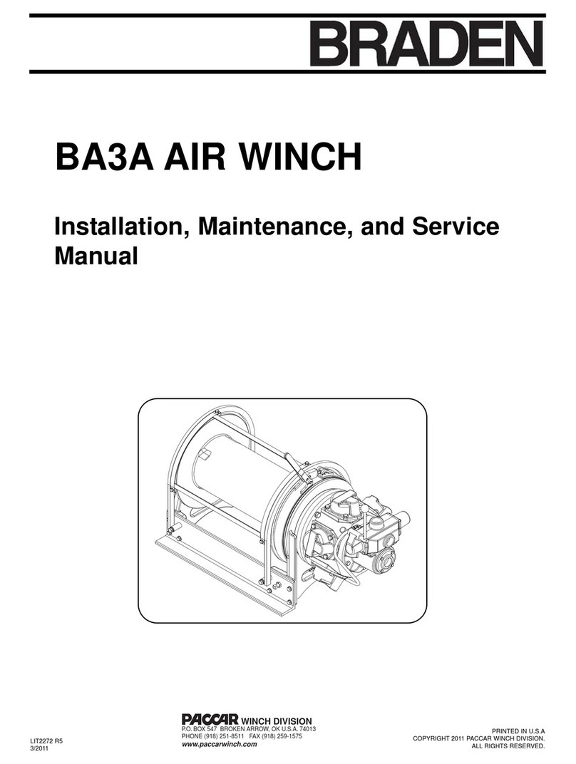 Paccar Winch BRADEN BA3A Manual