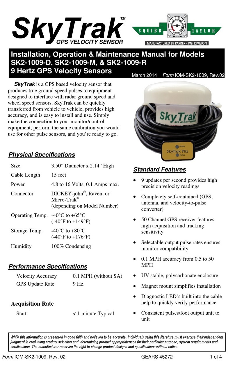 Parker Squibb Taylor SkyTrak SK2-1009-D Instruction manual