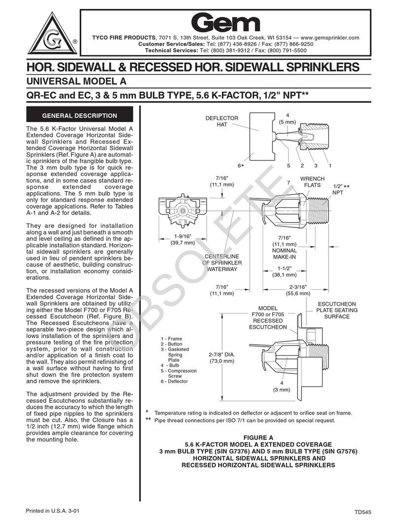 Tyco Gem PSN 56-701-9-010 User manual