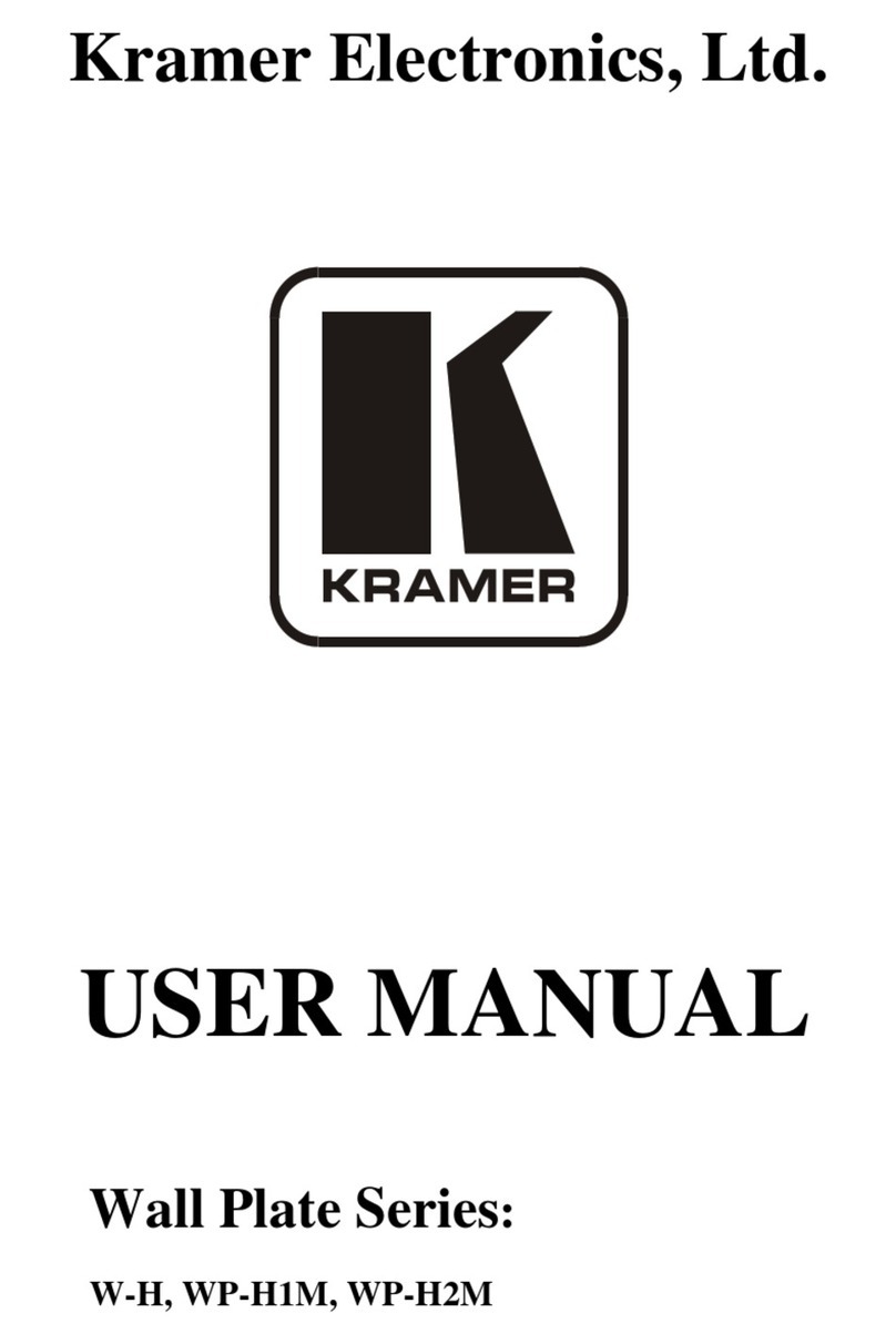 Kramer W-H User manual Kramer W-H User manual