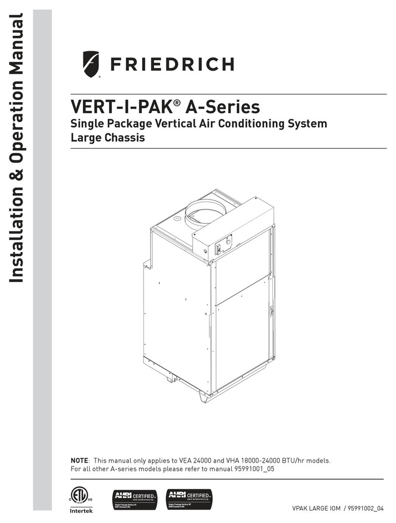 Friedrich Vert-I-Pak A-Series User manual