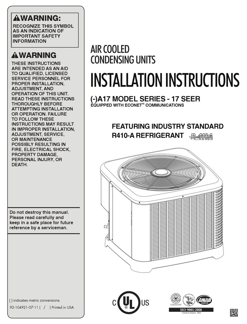 Rheem A17 Series User manual
