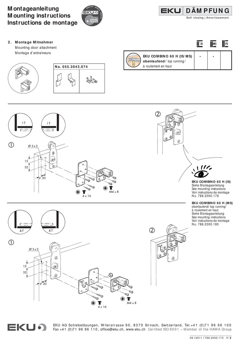 eku COMBINO 60 H IS Mounting instructions
