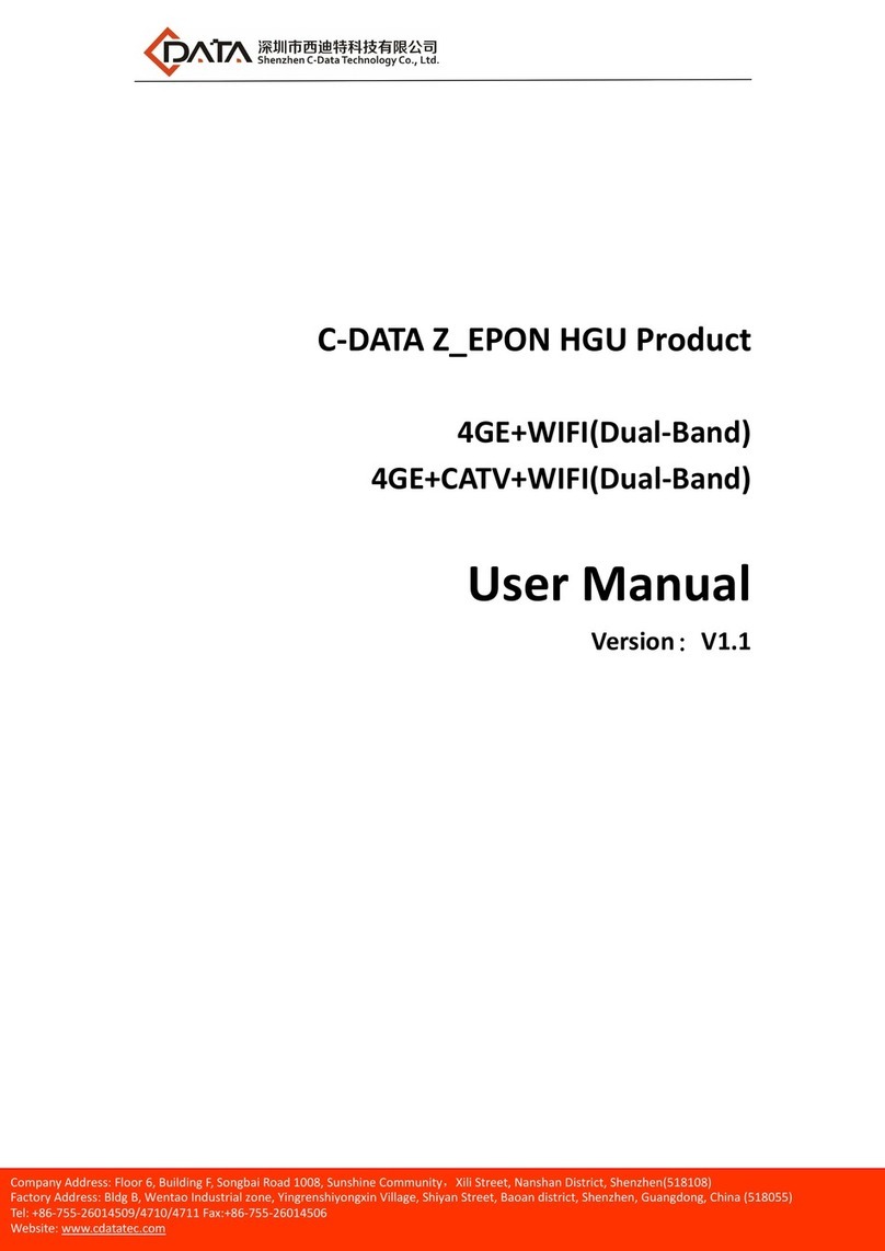 C-Data Z EPON HGU user manual