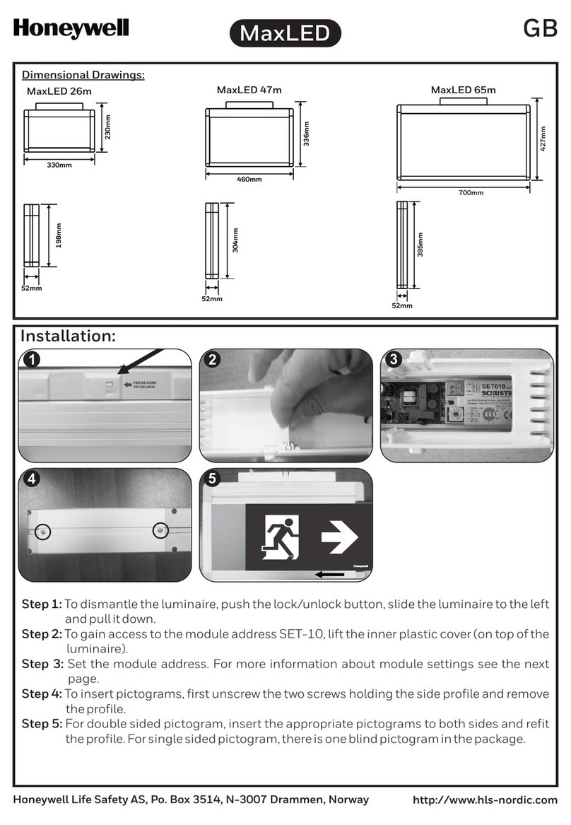 Honeywell MaxLED 26m User manual