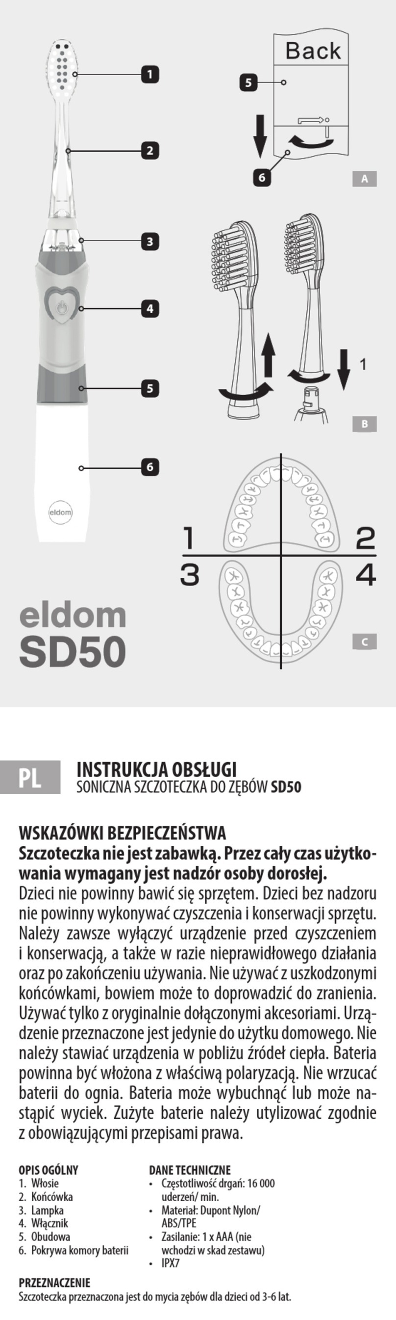 Eldom SD50N instruction manual