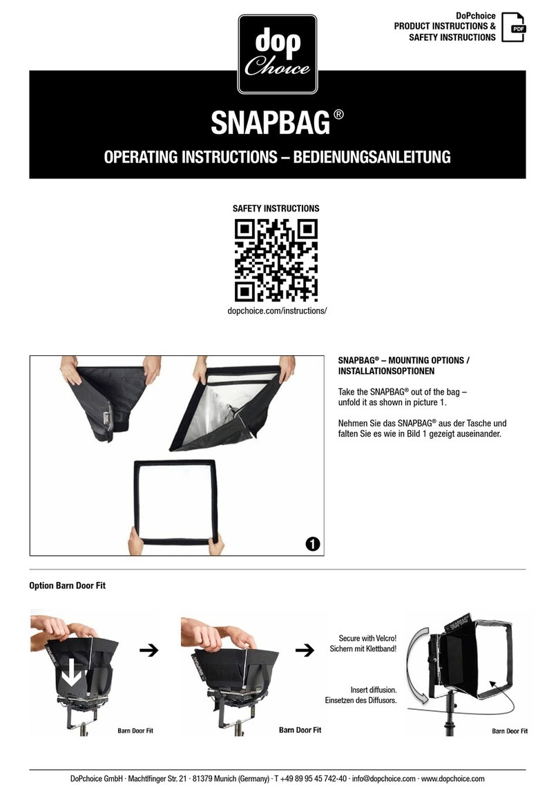 Dop Choice SNAPBAG operating instructions Dop Choice SNAPBAG operating instructions