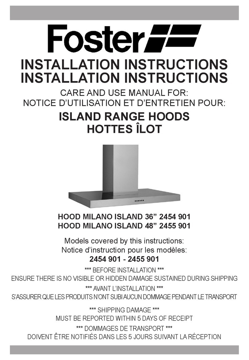 Foster MILANO ISLAND 36" User manual