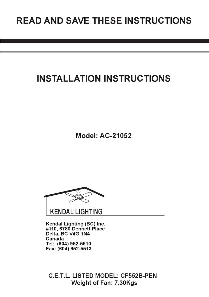 Kendal Lighting AC-21052 installation instructions