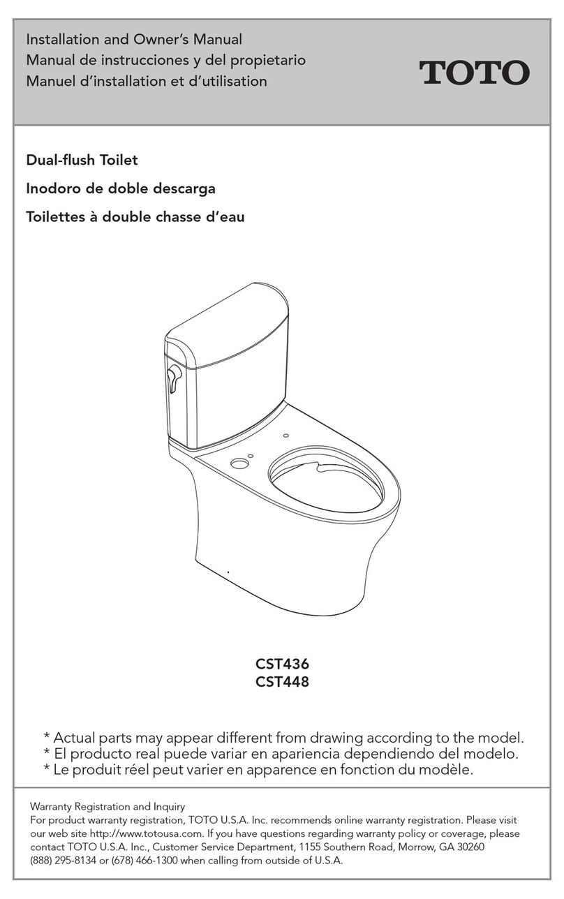 Toto CST436 Installation instructions Toto CST436 Installation instructions