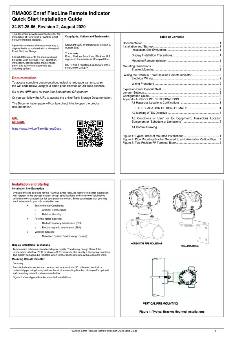 Honeywell Enraf FlexLine RMA805 Instruction Manual Honeywell Enraf FlexLine RMA805 Instruction Manual