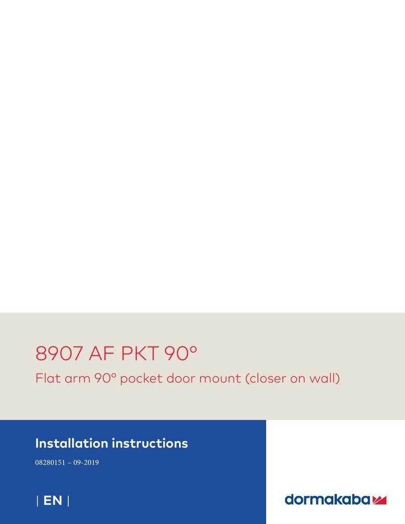Dormakaba 8907 AF PKT installation instructions