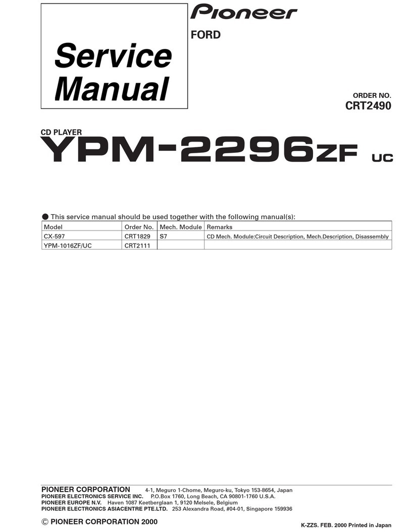 Pioneer YPM-2296ZF User manual