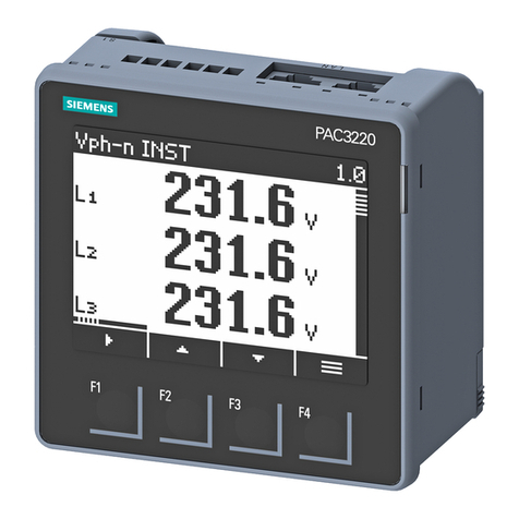Siemens SENTRON PAC3120 User manual