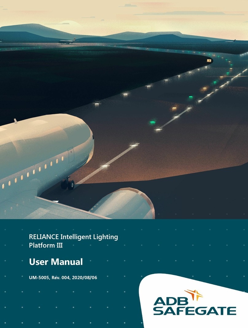 ADB Safegate RELIANCE Intelligent Lighting Platform III user manual