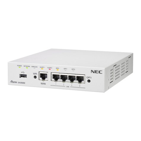 NEC ZA-SA3500G Function manual