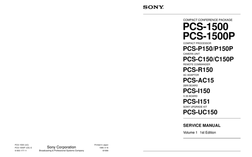 Sony PCS-1500 User manual