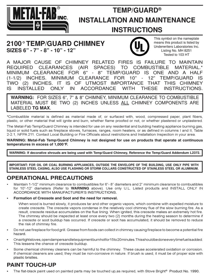Metal Fab Temp/Guard User manual