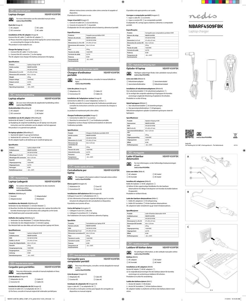 nedis NBARF4509FBK User manual nedis NBARF4509FBK User manual