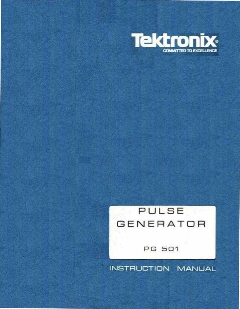 Tektronix PG 501 User manual