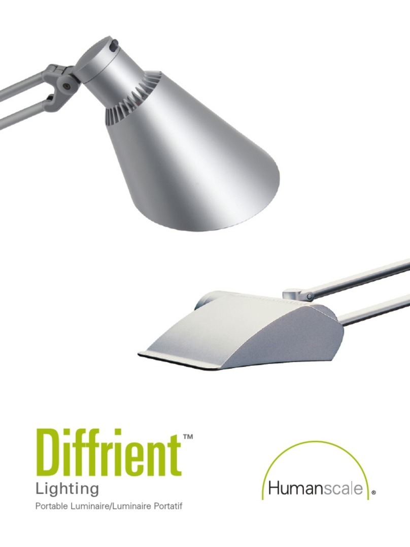 Humanscale Diffrient Lighting DTECHT1E instructions