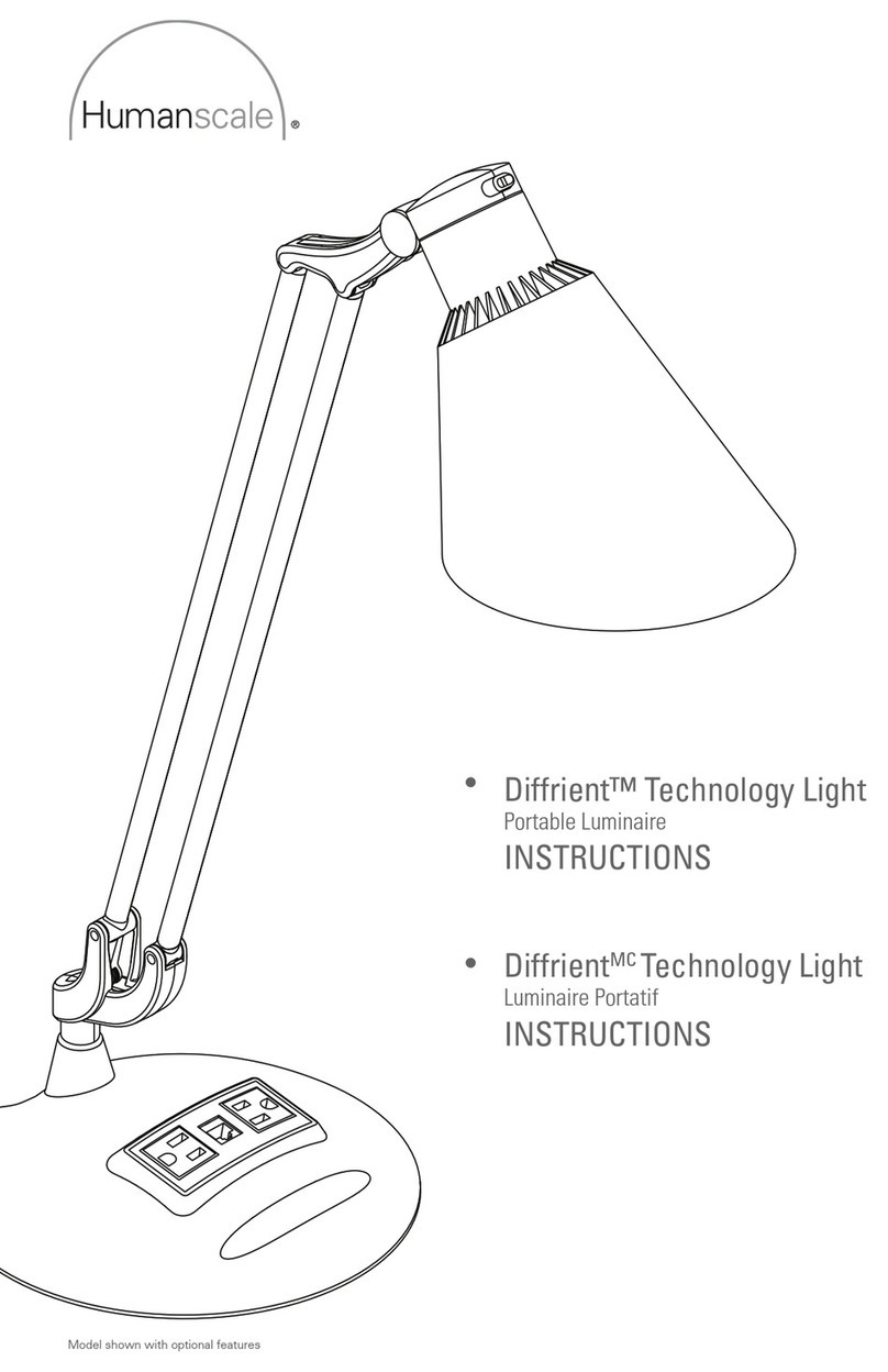 Humanscale Diffrient Technology Light instructions Humanscale Diffrient Technology Light instructions
