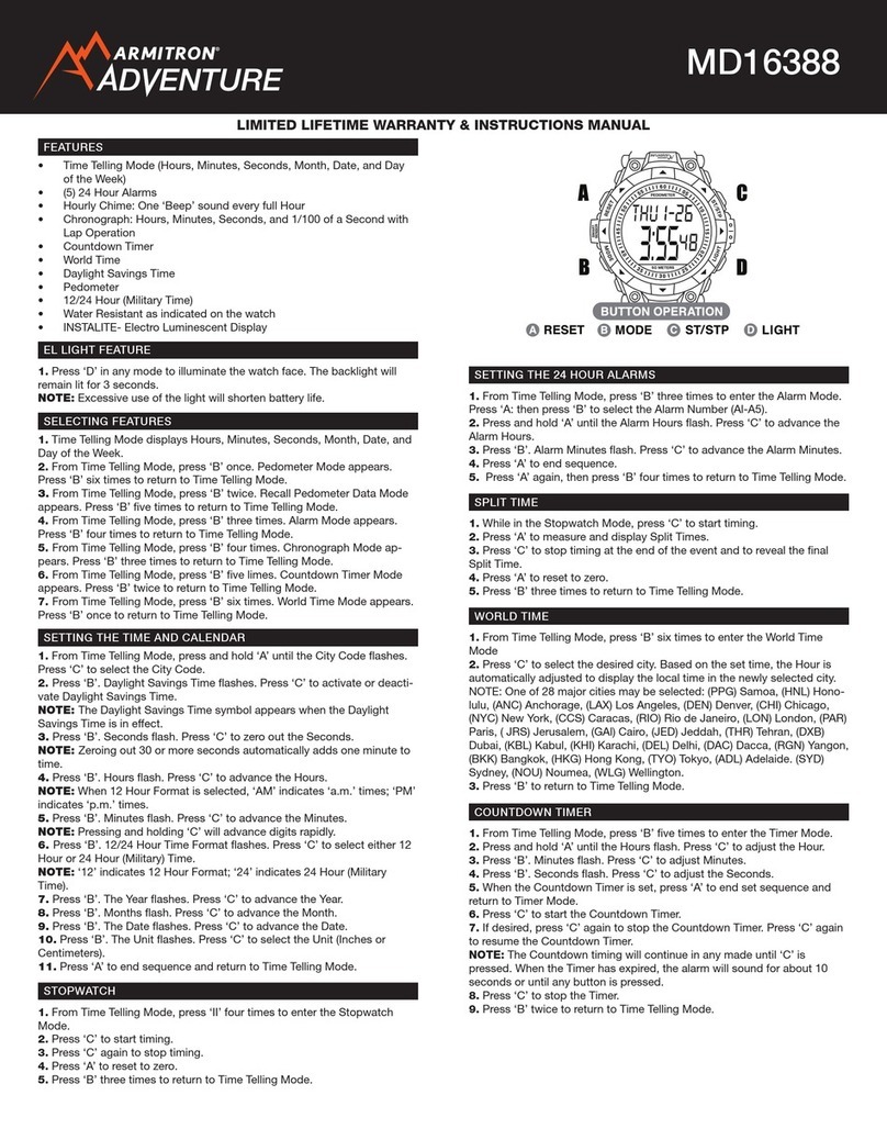 Armitron MD16388 user manual