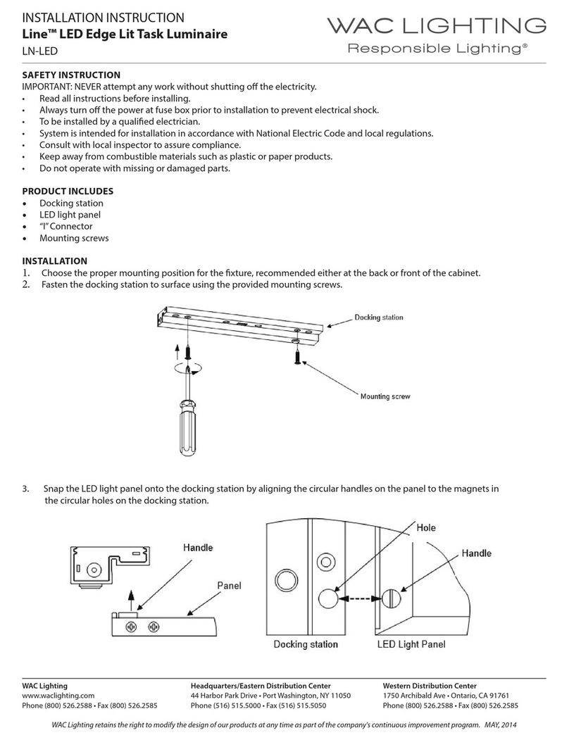 WAC Lighting Line LN-LED06 Installation instruction
