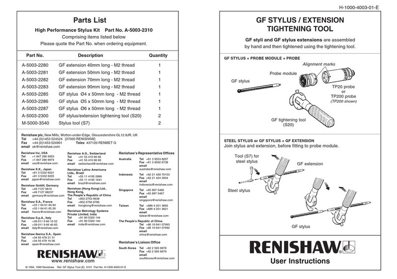Renishaw A-5003-2280 User instructions