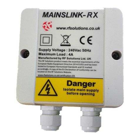 RF SOLUTIONS MAINSSWITCH-8SL1 quick start guide