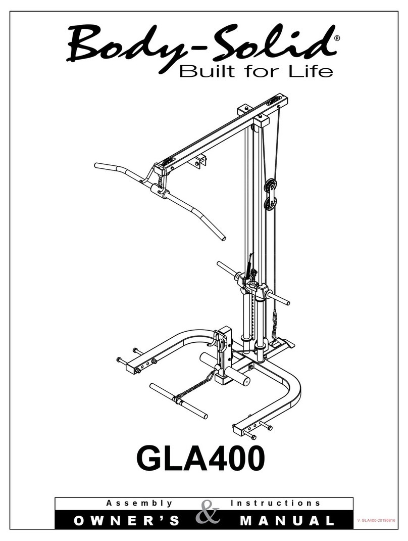 Body Solid GLA400 owner's manual