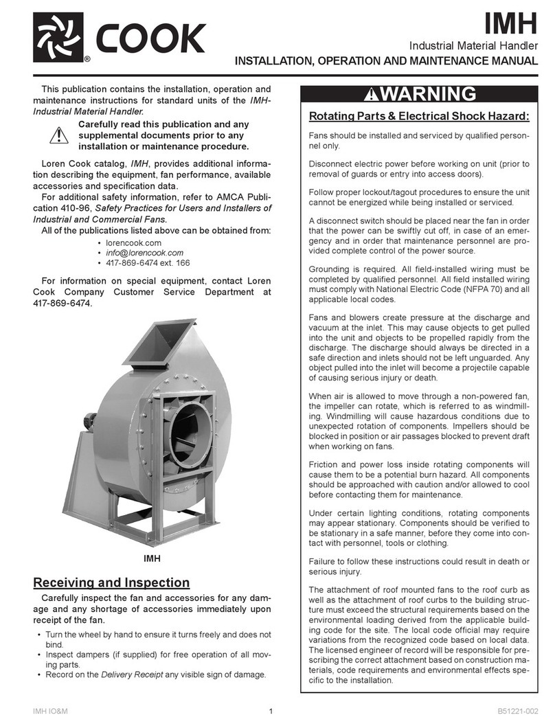 Loren Cook IMH Installation, operation and maintenance manual
