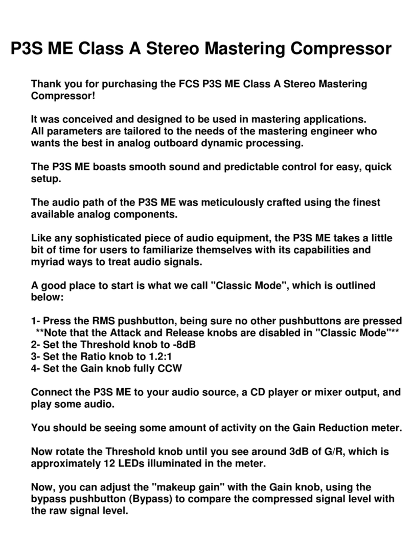 FCS P3S ME User manual