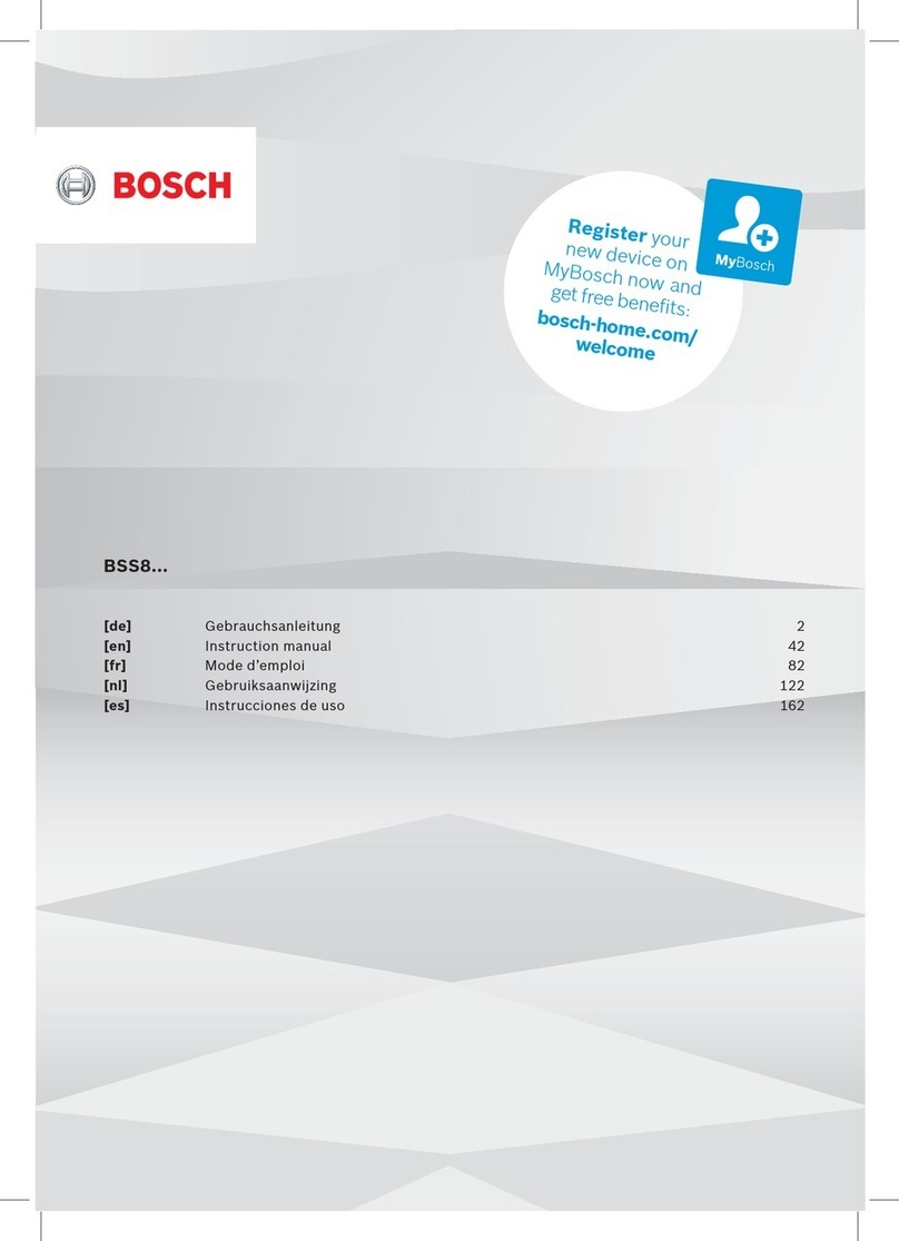 Bosch BSS8 Series instruction manual