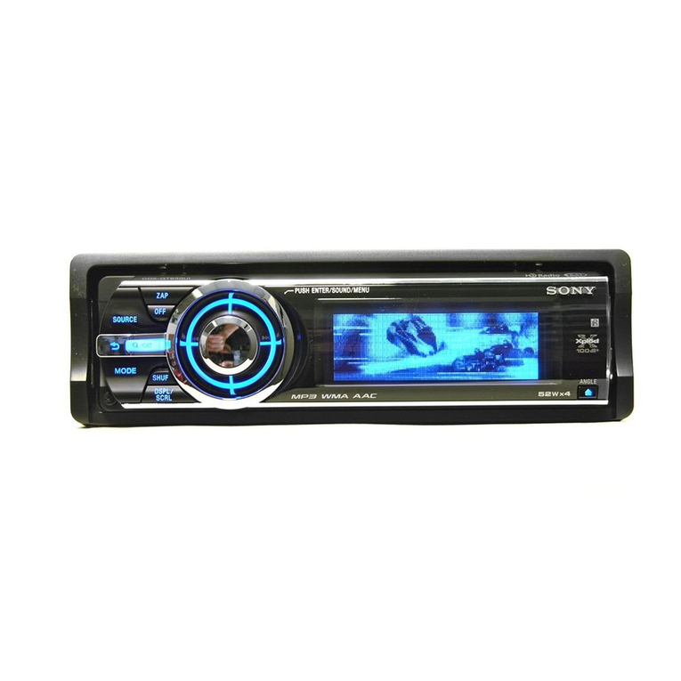 Sony CDX-GT930UI - Fm/am Compact Disc Player User manual