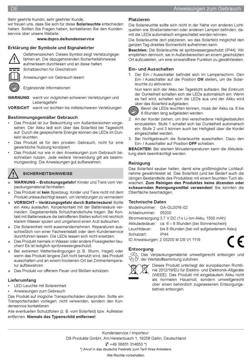 easymaxx GA-GL0016-02 Instructions for use