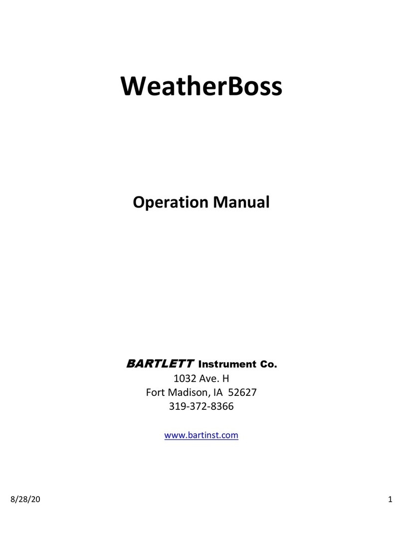 Bartlett WeatherBoss User manual