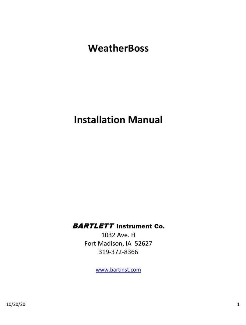 Bartlett WeatherBoss User manual