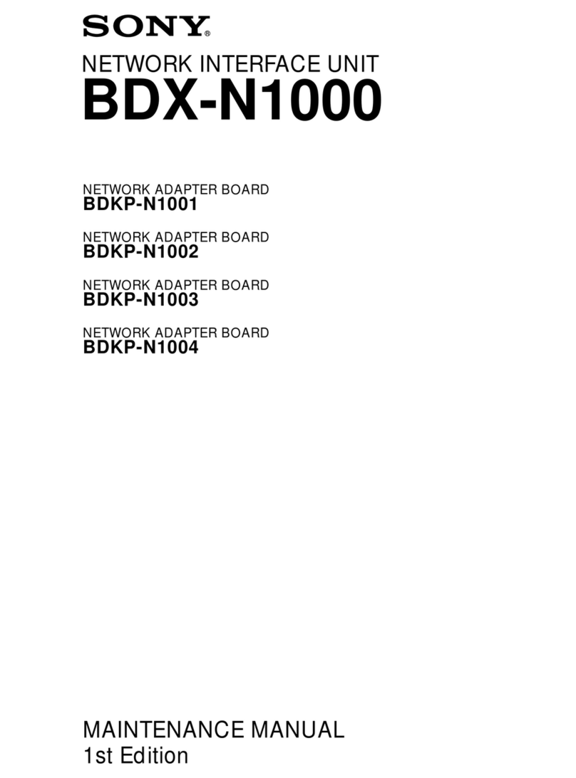 Sony BDX-N1000 Maintenance manual