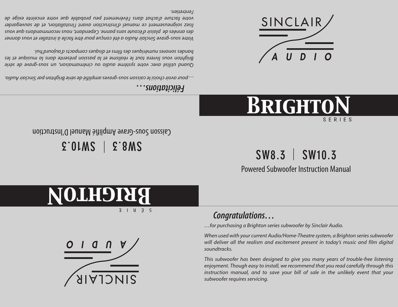 Sinclair Audio BrightoN Series instruction manual