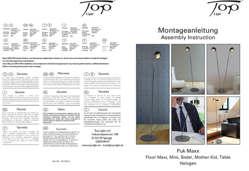 Top Light Puk Maxx Floor Maxi Assembly instruction