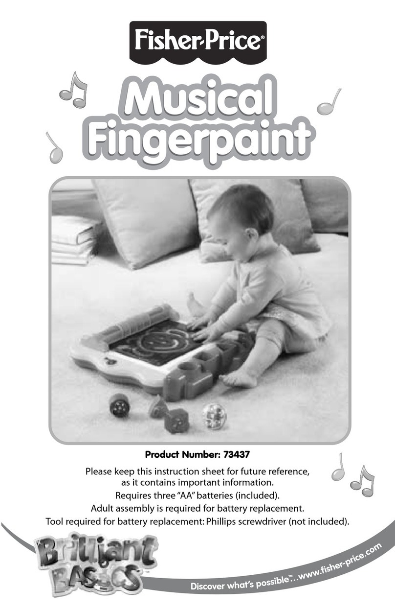Fisher-Price Musical Fingerpaint instruction sheet