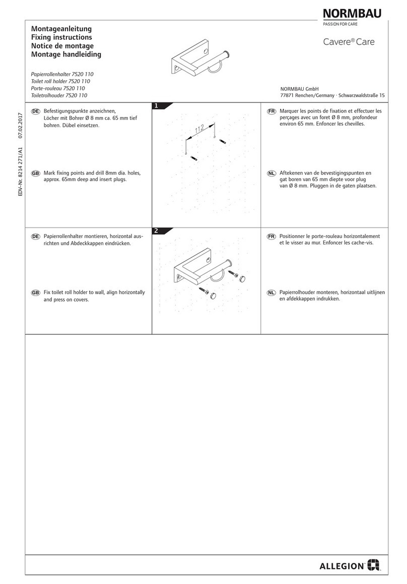 Allegion NORMBAU Cavere Care 7520 110 Fixing instructions Allegion NORMBAU Cavere Care 7520 110 Fixing instructions