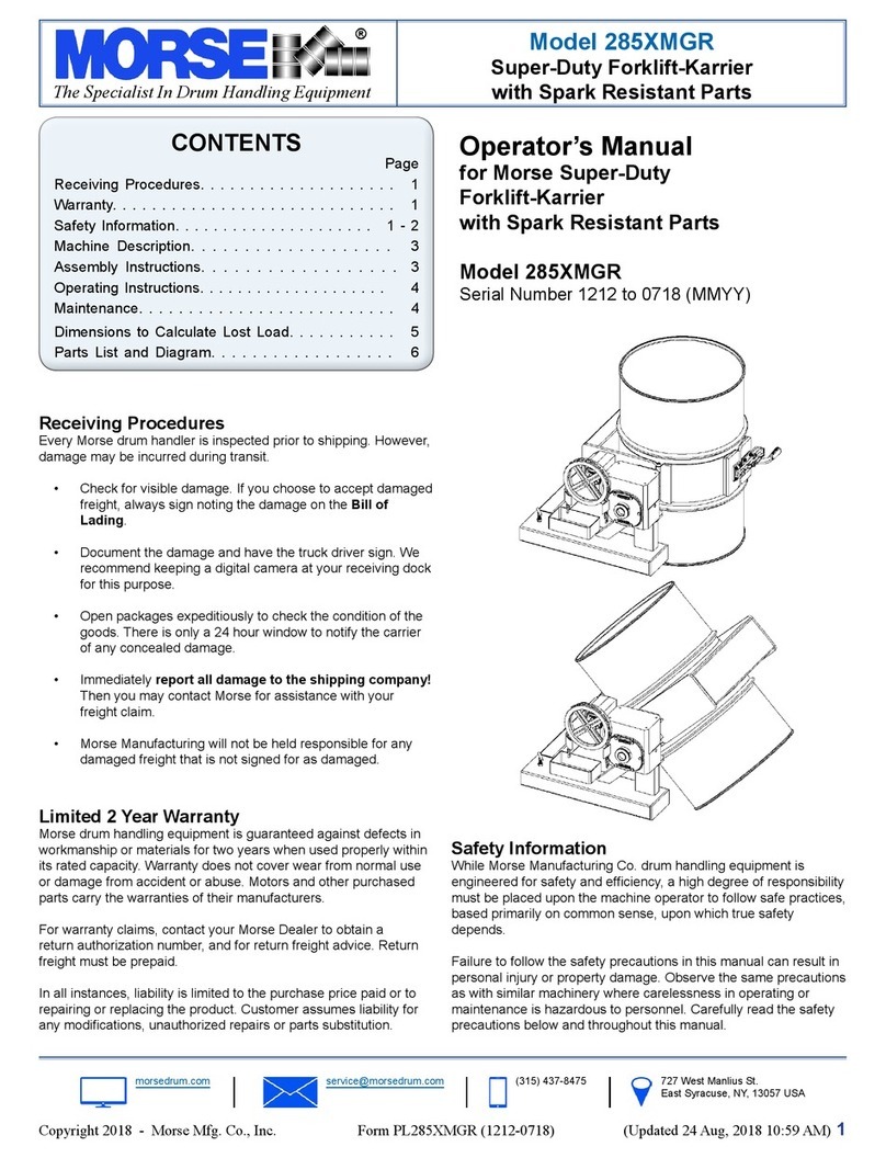 morse 285XMGR Operator's manual