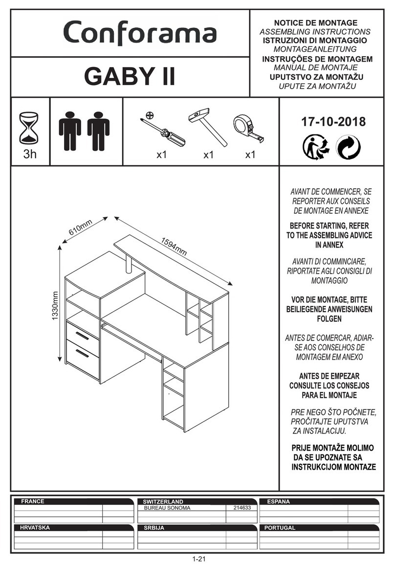 CONFORAMA GABY II 214633 Installation guide