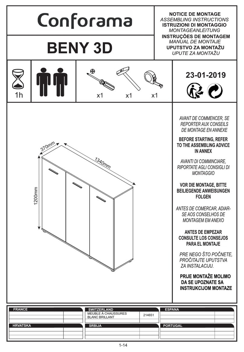 CONFORAMA BENY 3D 214651 Installation guide