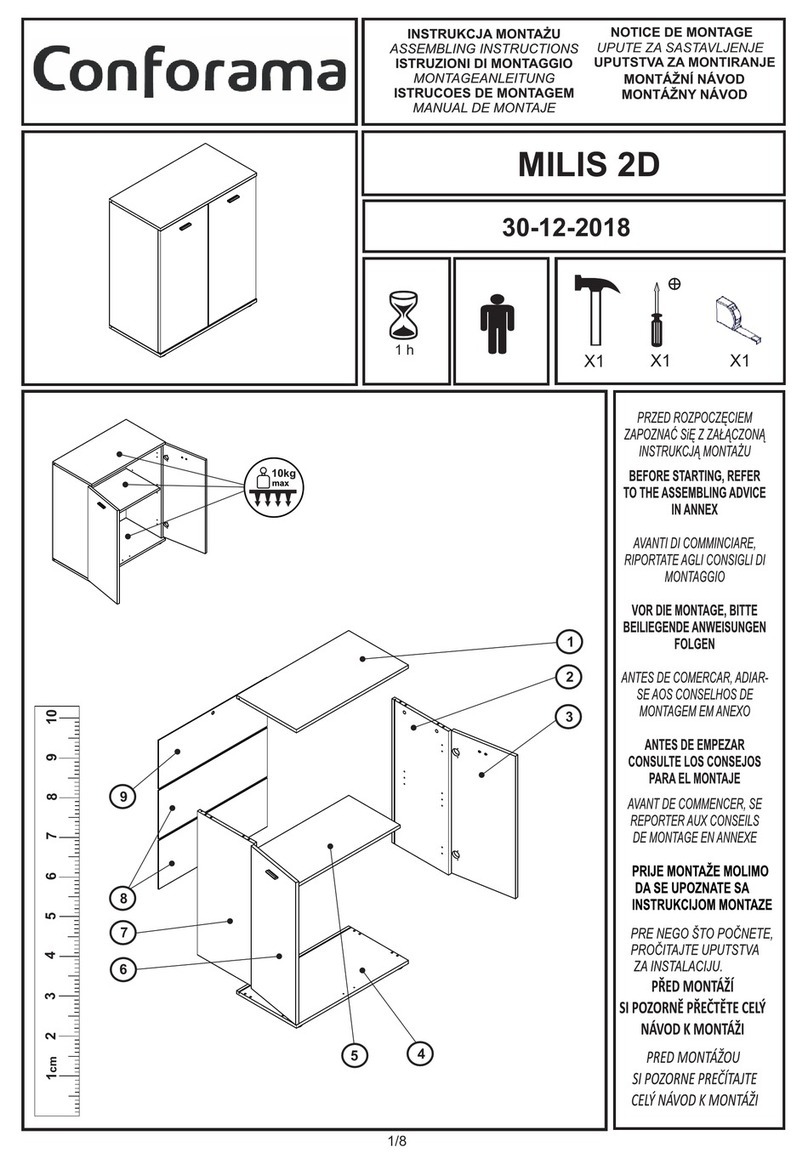 CONFORAMA MILIS 2D Installation guide